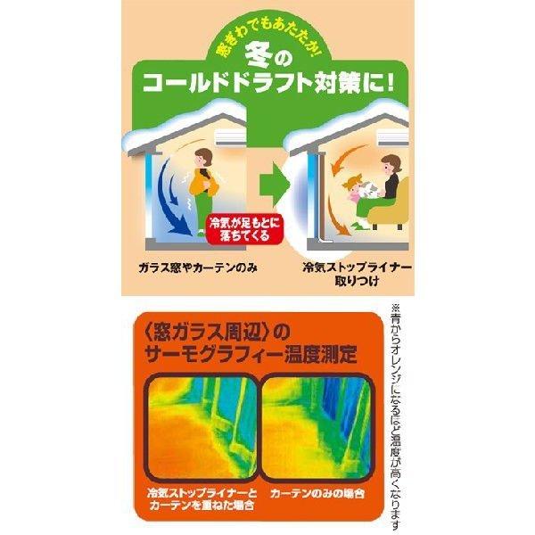 ニトムズ 窓 断熱シート 省エネ・冷気ストップライナー L 幅100cm×丈225cm 透明 2枚入 E1405 ｜ 寒さ対策 窓ガラス カーテン｜yh-beans｜02