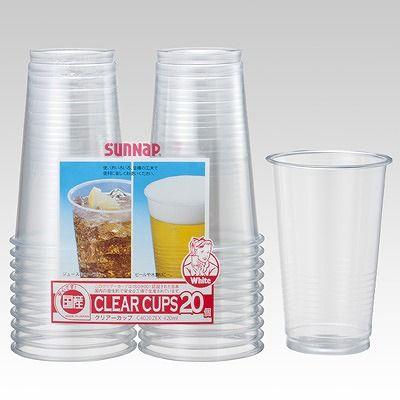 プラスチックカップ クリアーカップ 420ml 20個入 C4020ZEX レジャー SALE 有名な高級ブランド 85%OFF パーティー 透明 使い捨てコップ 使い捨てカップ