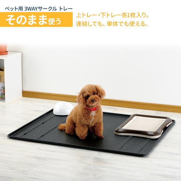 リッチェル（Richell） ペット用 木製3WAYサークル 6面 （トレーセット