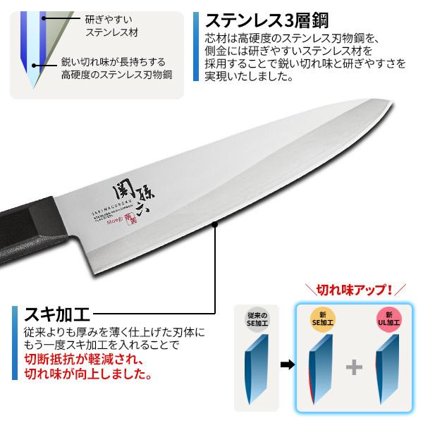関孫六 貝印 包丁 萌黄 牛刀（食洗器対応） 刃渡り18cm AE2902 ｜ 肉用
