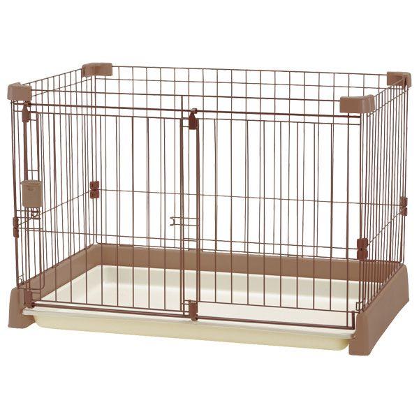リッチェル 犬ケージ ペット用お掃除簡単サークル90 60 ブラウン ペットサークル ペットケージ 犬ゲージ