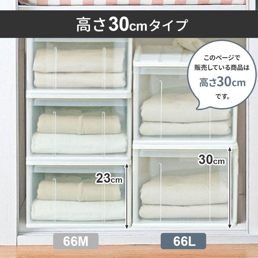 天馬 収納ケース たっぷり収納ケース 幅39×奥行66×高さ30cm ホワイト 3