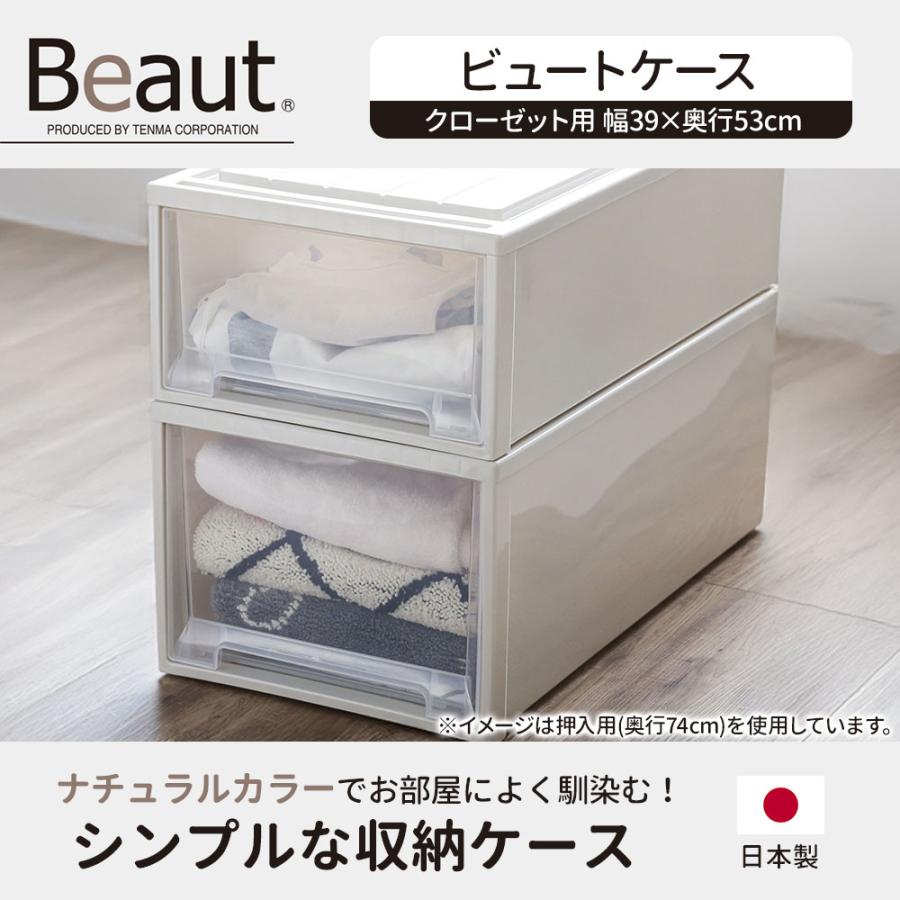 天馬 収納ケース ビュートケース 幅39×奥行53×高さ23cm カプチーノ 2個