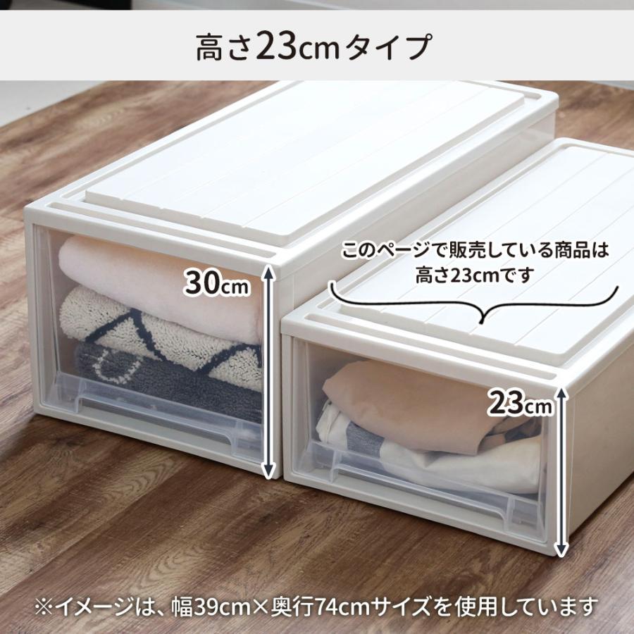 天馬 収納ケース ビュートケース 幅39×奥行53×高さ23cm カプチーノ 2個