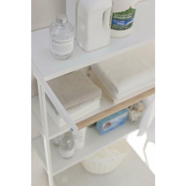 tower 山崎実業 洗濯機 ラック タワー 立て掛けランドリーシェルフ