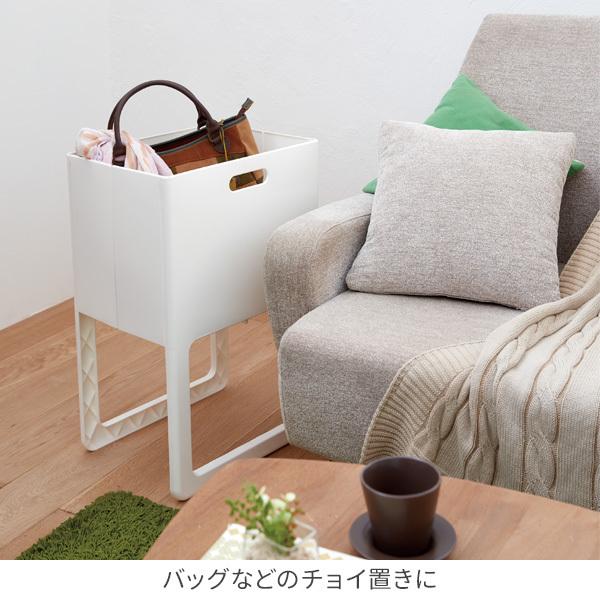 ACOT（アコット） 折りたたみ＆脚付バスケット ホワイト I-541 ｜ 脚付 バスケット 折り畳み 収納 BOX カゴ 荷物 コンパクト |  | 04