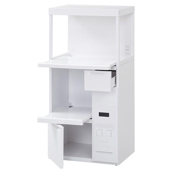 レンジ台　ファインキッチン　家電ラック　スチール製　日本製　エムケー精工　SK-306W　美品 エムケー精工 レンジラック MK レンジ台 組立式 ファインキッチン 幅