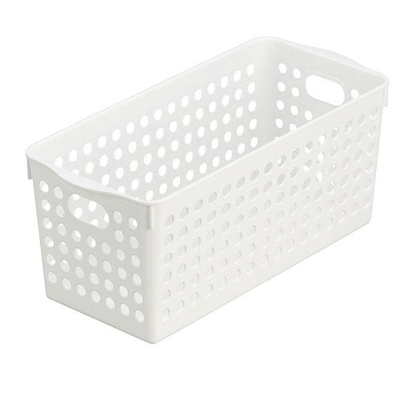 イノマタ化学 ストックバスケット スリム ホワイト 60個セット 4572