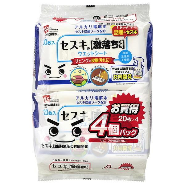 レック セスキ の 激落ちくんシート フローリング 用 (4個パック) SS-292 2zzhgl6 LEC（レック） 掃除 シート セスキの激落ちくんシート フローリング用