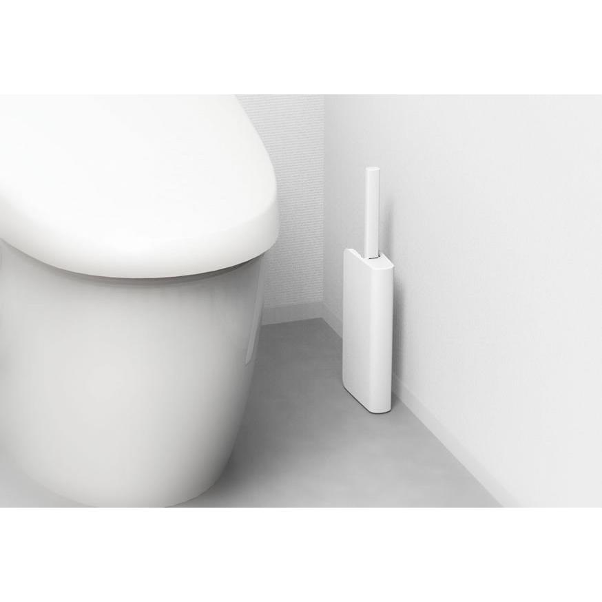 トイレクリーナー スリムトイレブラシ ケース付 ホワイト | トイレブラシ・ケース トイレそうじ ホワイト|yh-beans|04