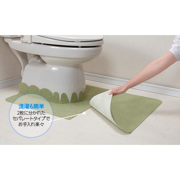 THANKO トイレマット おくだけ吸着 バリアフリーおくながトイレマット