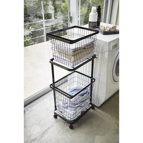 タワーtowerランドリーワゴン＋バスケットBK3352※在庫確認お願いします。 Amazon｜(タワー) tower ランドリーラック 洗濯かご キャスター 2段