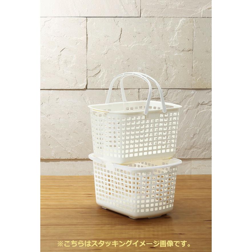 カゴ S-ライトバスケット グリーン F2596 ｜ 洗濯かご 脱衣カゴ 重ねる