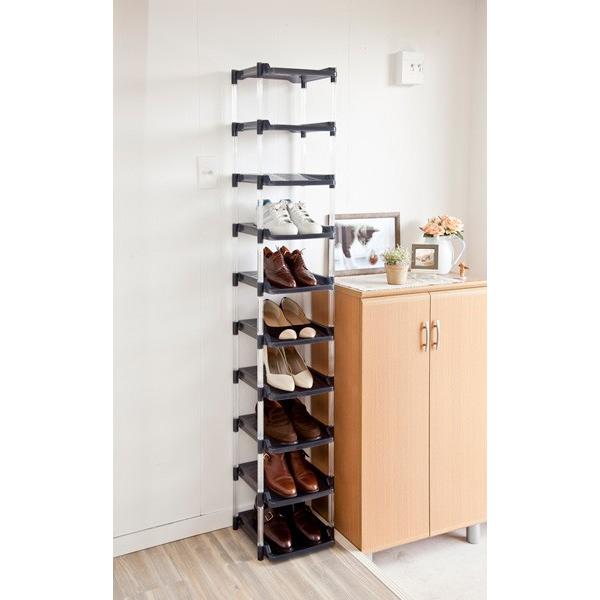メタル製靴ラック スリムデザイン Amazon｜シューズラック 靴収納 メタルラック 玄関収納 5段 大容量 省