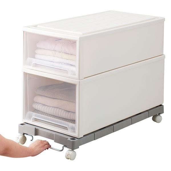 Fits 押入れ収納 PROfix ピタッ!と伸びるんキャリー(1台入) ベージュ