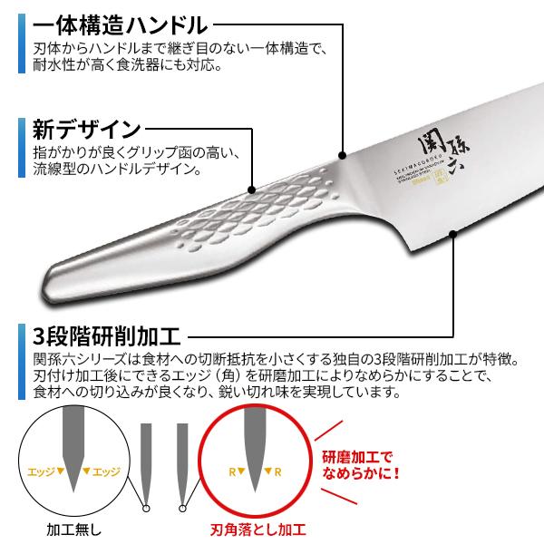 貝印 包丁 関孫六 匠創 シェフズナイフ（食洗器対応） 刃渡り18cm AB5158 ｜ 肉用 魚用 牛刀 シェフナイフ 日本製 ステンレス 両刃｜yh-beans｜06