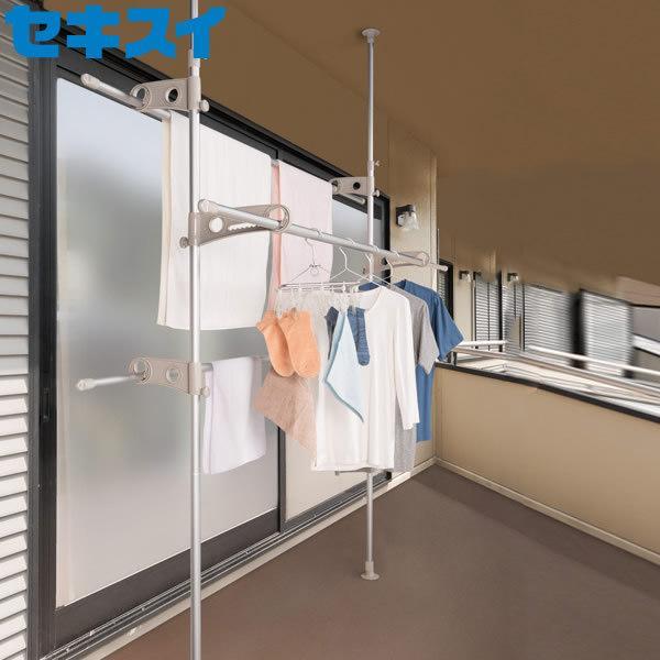 物干し ベランダ セキスイ アルミ つっぱり スタンドポール Asl 30lg 狭い ベランダ 物干し台 屋外 突っ張り 物干し 窓際 竿掛け びーんず生活雑貨デポ 通販 Paypayモール