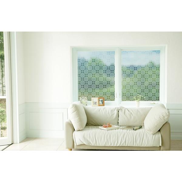 窓 断熱シート マドピタシート すりガラス対応 90×180cm ブルーレース