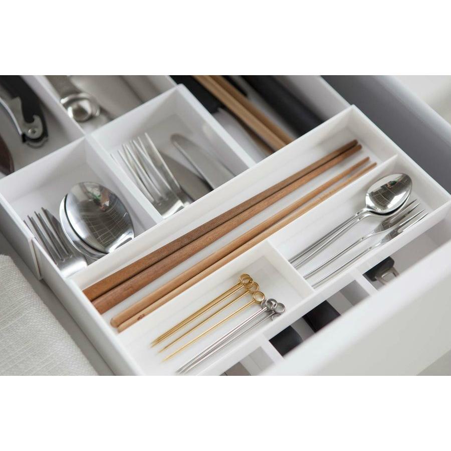 山崎実業 カトラリーケース プレート 伸縮＆スライド カトラリートレー