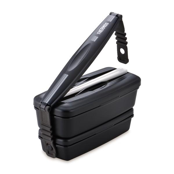 サーモス 弁当箱 男子 フレッシュランチボックス 900ml ブラックグレー DJB-905W | THERMOS 2段 メンズ ランチボックス|yh-beans|03