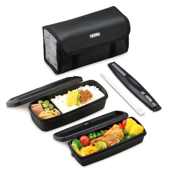 サーモス 弁当箱 男子 フレッシュランチボックス 900ml ブラックグレー DJB-905W | THERMOS 2段 メンズ ランチボックス|yh-beans|05
