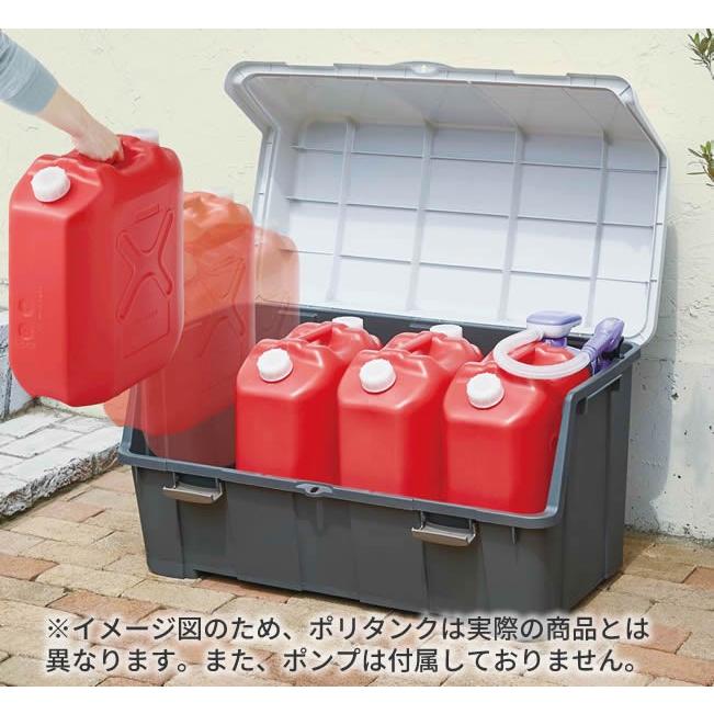 Fits ストッカー 天馬 大きく開くコンテナー 140L ＆ 灯油缶18L