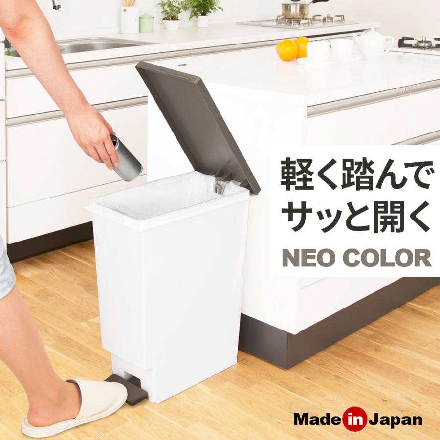 TONBO（新輝合成） ゴミ箱 日本製 分別 スリムペダル ネオカラー 20L