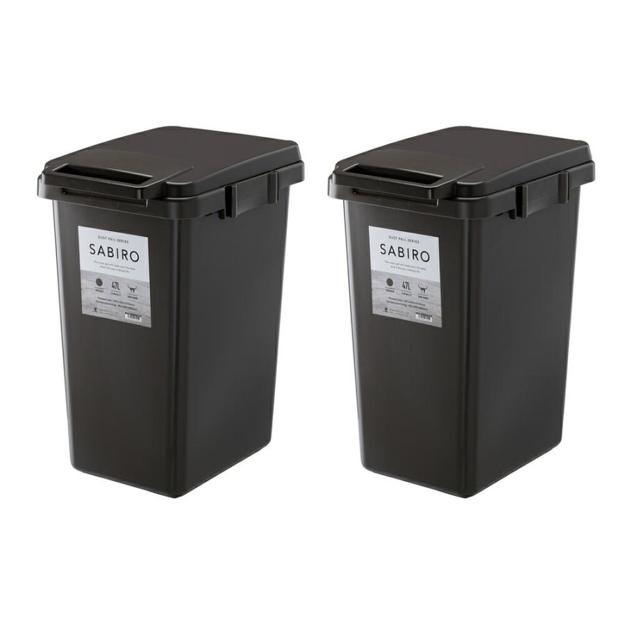 ゴミ箱 サビロ 連結ワンハンドペール 45l ブラウン 2個セット ごみ箱 おしゃれ ふた付き フタ付き 分別 ペール ダストボックス 屋外 びーんず生活雑貨デポ 通販 Paypayモール