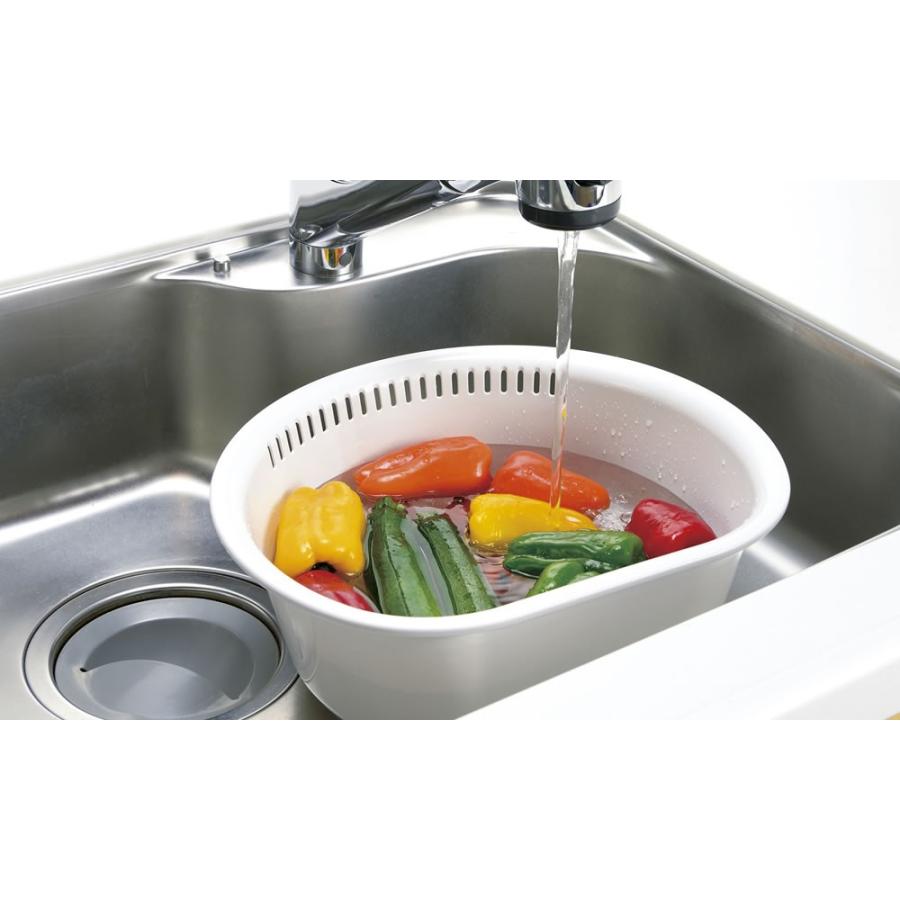 リッチェル（Richell） 洗いおけ シェリー 洗い桶 D型 L ホワイト