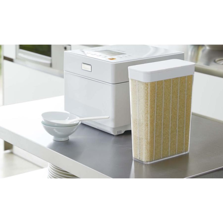 山崎実業 プレート 1合分別 冷蔵庫用米びつ ホワイト 3822 ｜ 米櫃