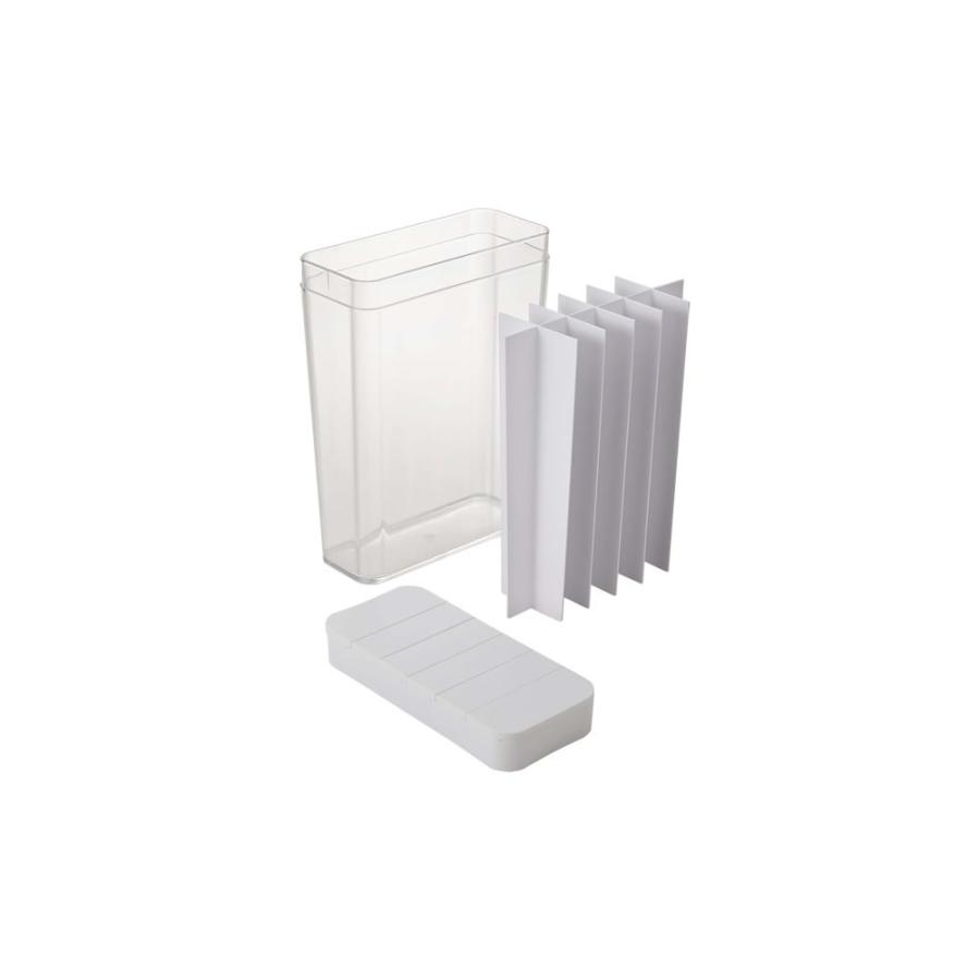 山崎実業 プレート 1合分別 冷蔵庫用米びつ ホワイト 3822 ｜ 米櫃