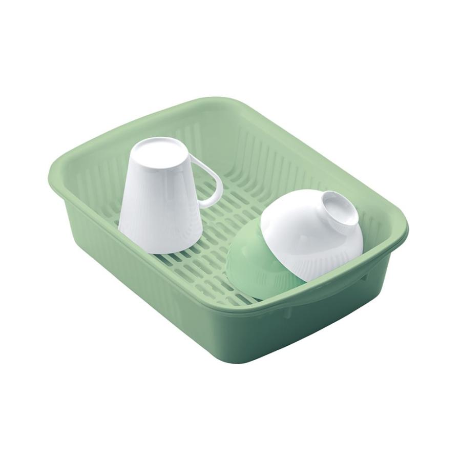 アスベル（ASVEL） 水切りかご Nポゼ 水切りバット グリーン ｜ 水切り