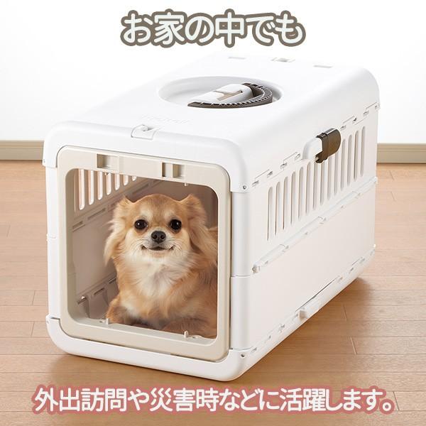 リッチェル キャンピングキャリー折り畳み M アイボリー ｜ ペットキャリーケース 折りたたみ 超小型犬 小型犬 猫 ハードタイプ｜yh-beans｜06