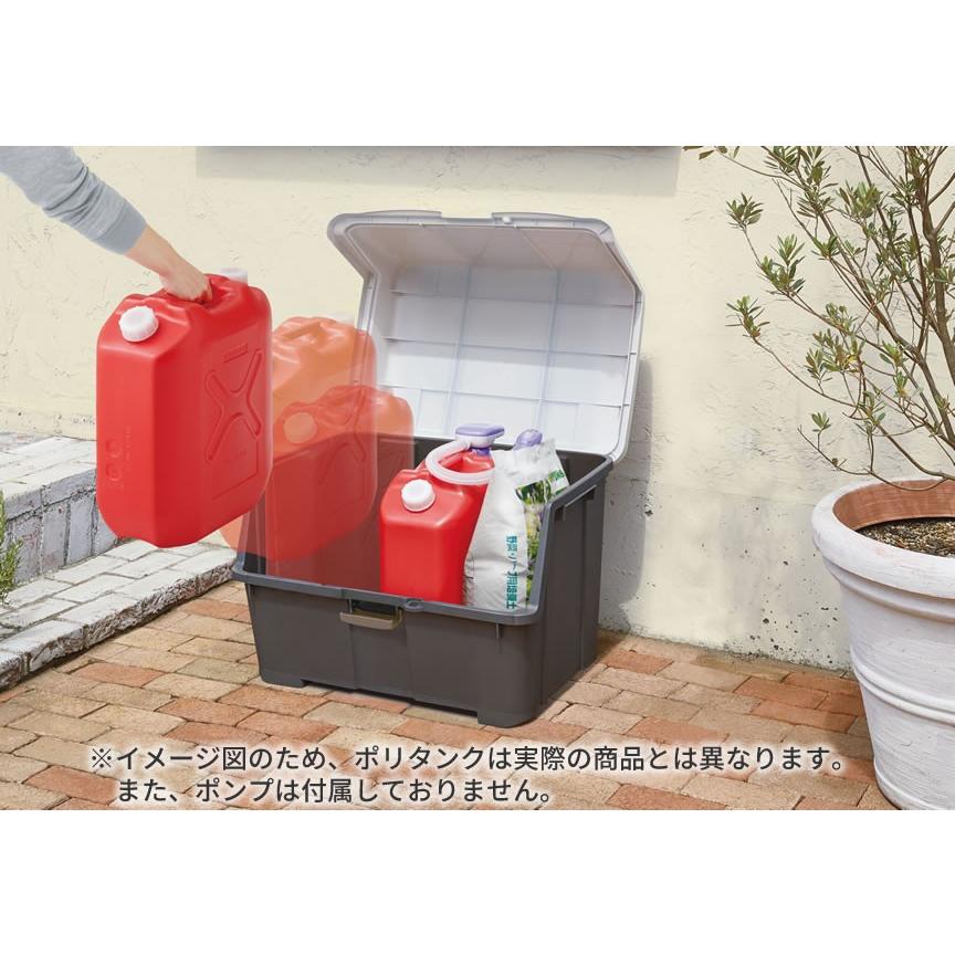 ストッカー 天馬 大きく開くコンテナー 95L ＆ 灯油缶18L赤×2個 セット ｜ 収納庫 ごみ箱 収納ボックス 灯油タンク｜yh-beans｜03