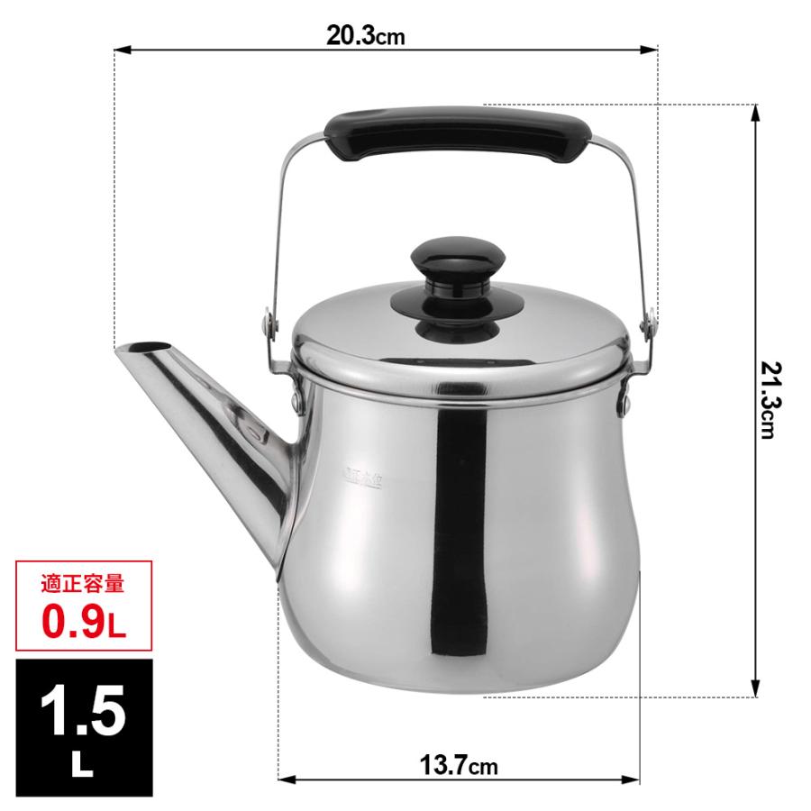 和平フレイズ やかん IH対応 広口 ケトル リラカン 1.5L RB-1268