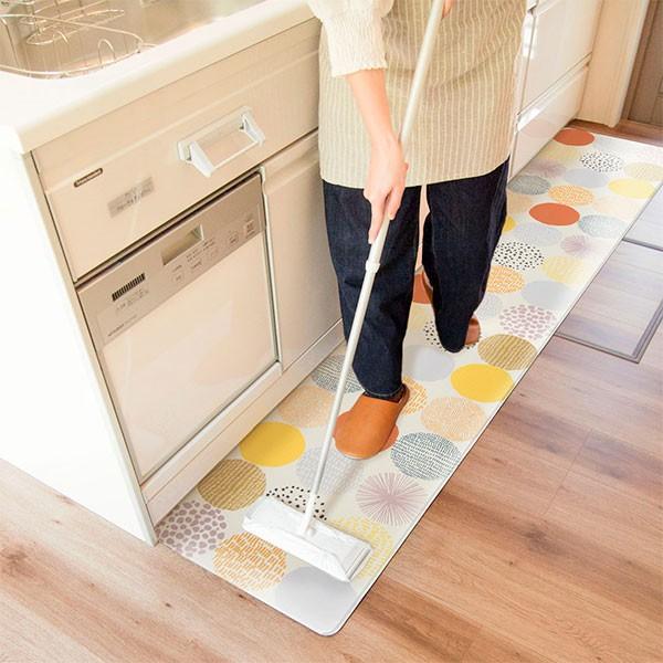 キッチンマット 拭けるキッチンマット 45×240cm ドット|yh-beans|04