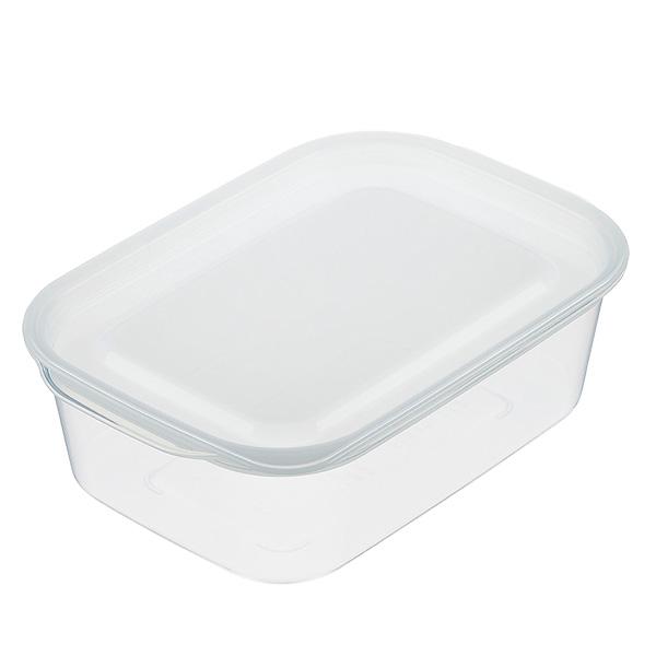 イノマタ化学 保存容器 楽ちんパック 角型 850ml クリアーホワイト