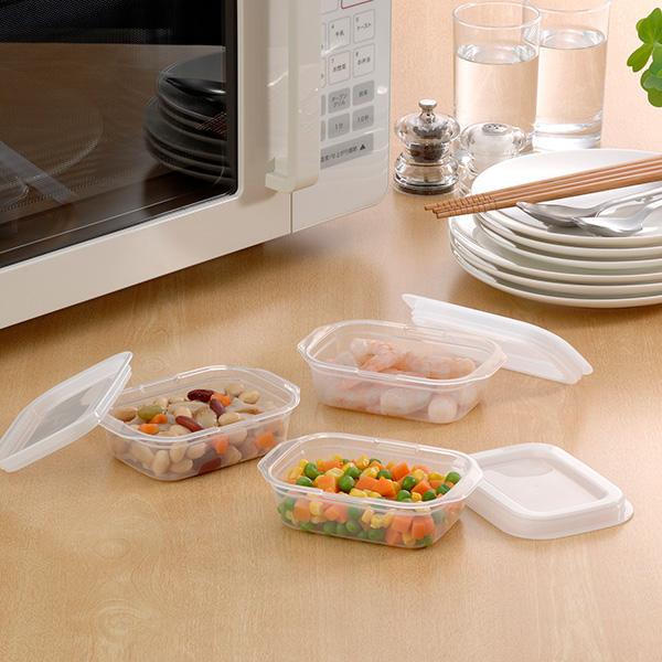 イノマタ化学 保存容器 楽ちんパック 角型 140ml クリアー