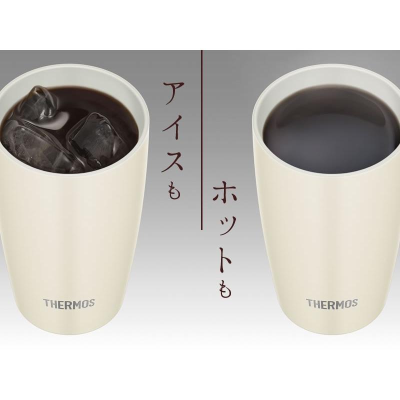 サーモス 真空断熱タンブラー 陶器調 340ml ホワイト(WH) JDM-340 | THERMOS おしゃれ かわいい 陶器風 ステンレス|yh-beans|04