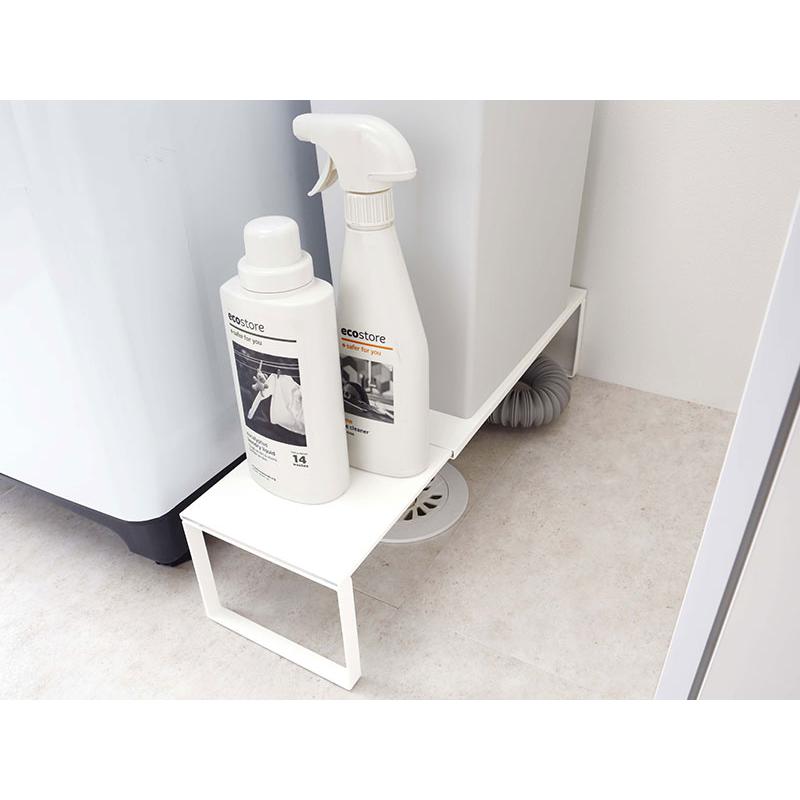 山崎実業 プレート 伸縮 洗濯機 排水口上ラック ホワイト 4969 ｜ 排水