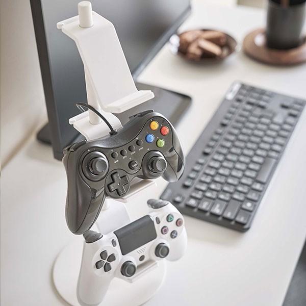 山崎実業 スマート ゲームコントローラー 収納ラック ホワイト 5088