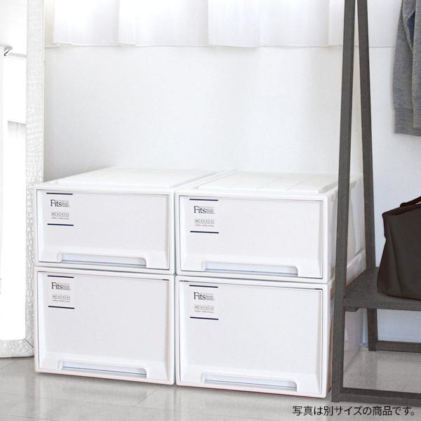 みずき】Fits ホワイト 4段引き出し式衣類収納ケース Fits 収納