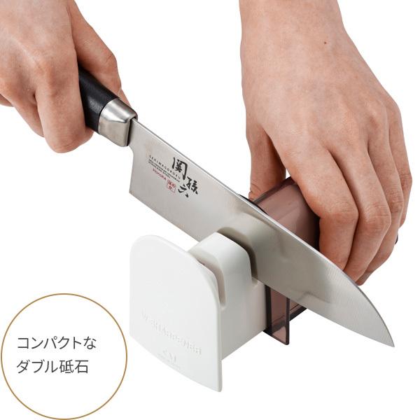 貝印 砥石 コンパクトWシャープナー AP0538 ｜ 包丁 日本製 包丁研ぎ