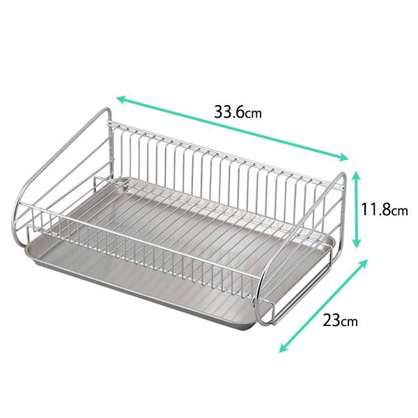 SUIマイスター 水切りかご(小)+パンチングポケット 2点set | 水切りバスケット 食器カゴ 食器収納 水切りラック ステンレス 箸ポケット|yh-beans|08