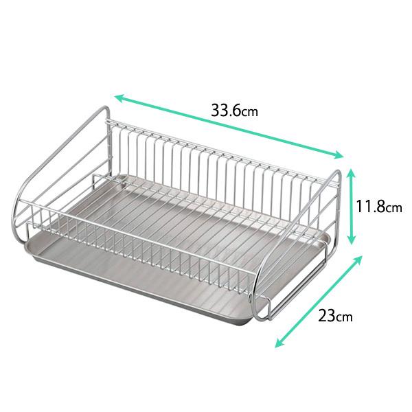 SUIマイスター 水切りかご(小)+パンチングポケット 2点set ｜ 水切りバスケット 食器カゴ 食器収納 水切りラック ステンレス 箸ポケット｜yh-beans｜08