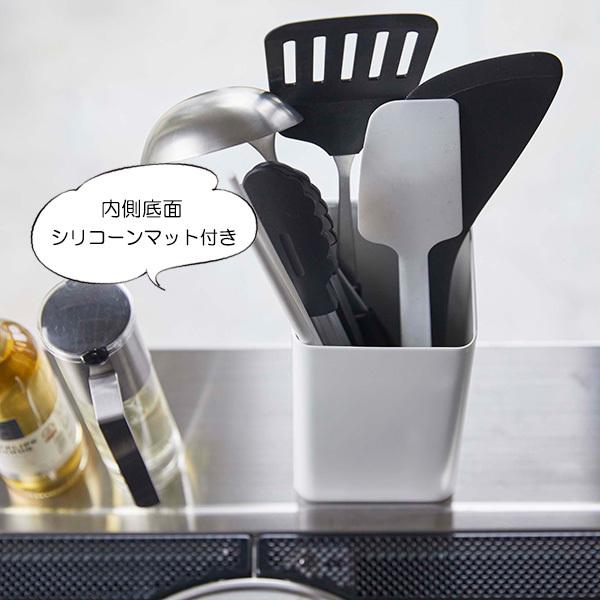 tower 山崎実業 プレート キッチンツールスタンド スクエア ホワイト