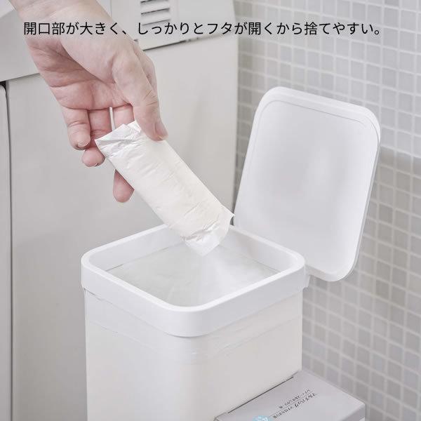 山崎実業 tower タワー 収納付き トイレポット ホワイト 5232 ｜ おしゃれ サニタリー ボックス 入れ トイレ ごみ箱 ゴミ箱｜yh-beans｜06