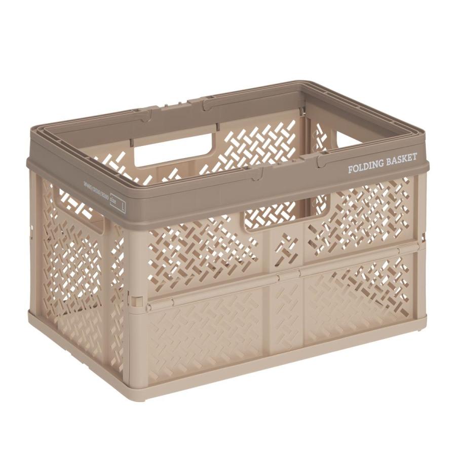 天馬 折りたたみバスケット L ベージュ ｜ PROfix 収納 バスケット