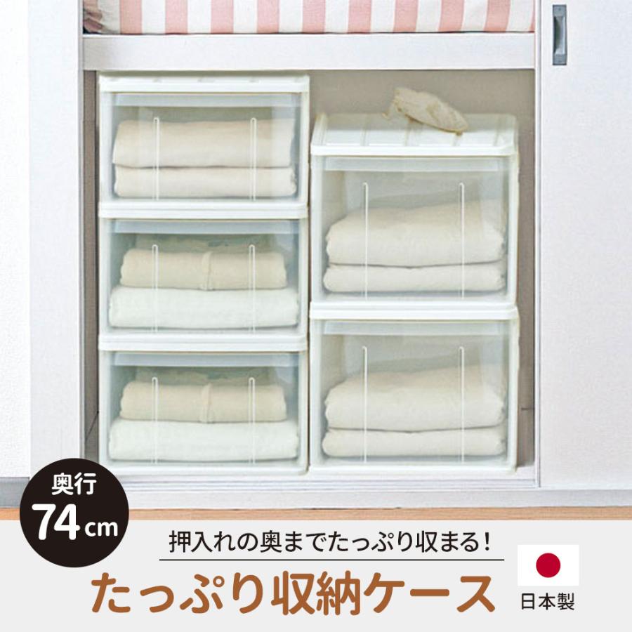 天馬 収納ケース たっぷり収納ケース 幅39×奥行74×高さ30cm ホワイト