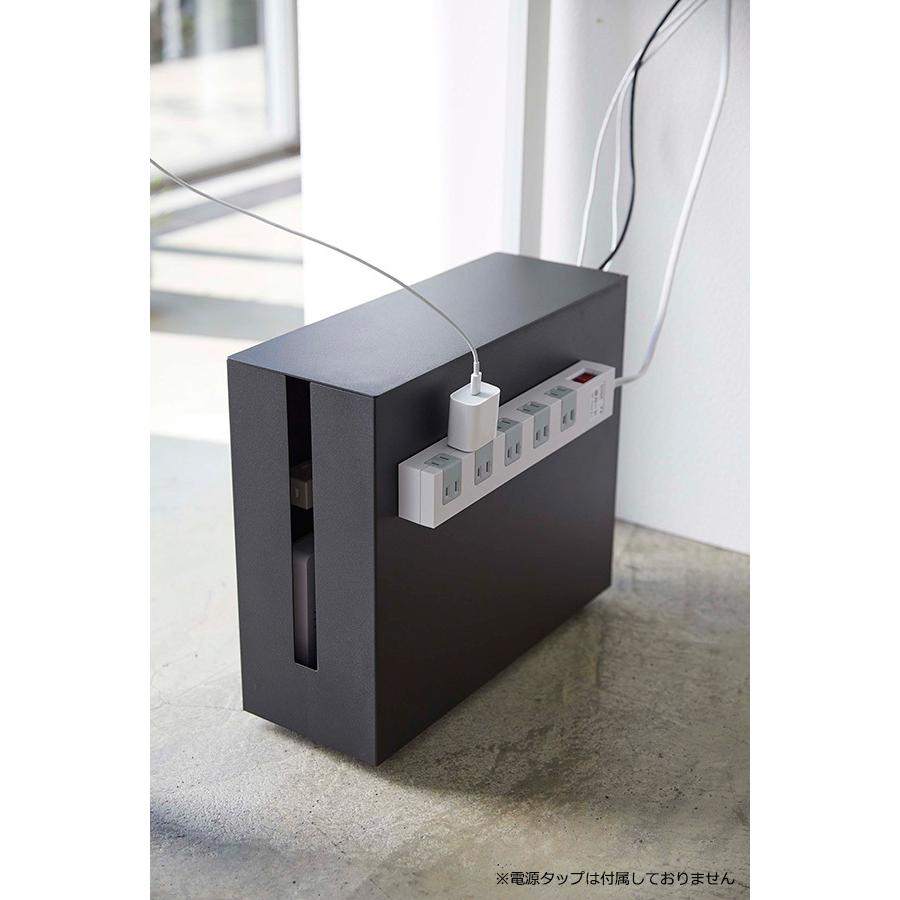 tower 山崎実業 タワー キャスター付き ケーブル収納ラック ブラック